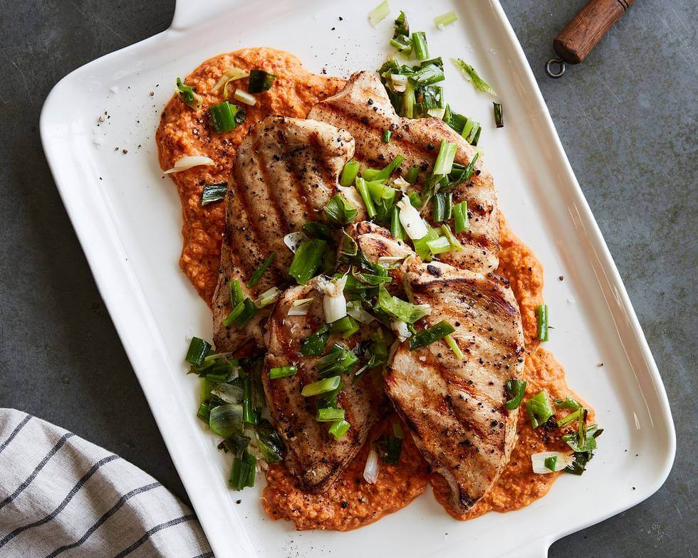 Grilled Chicken & Romesco Sauce