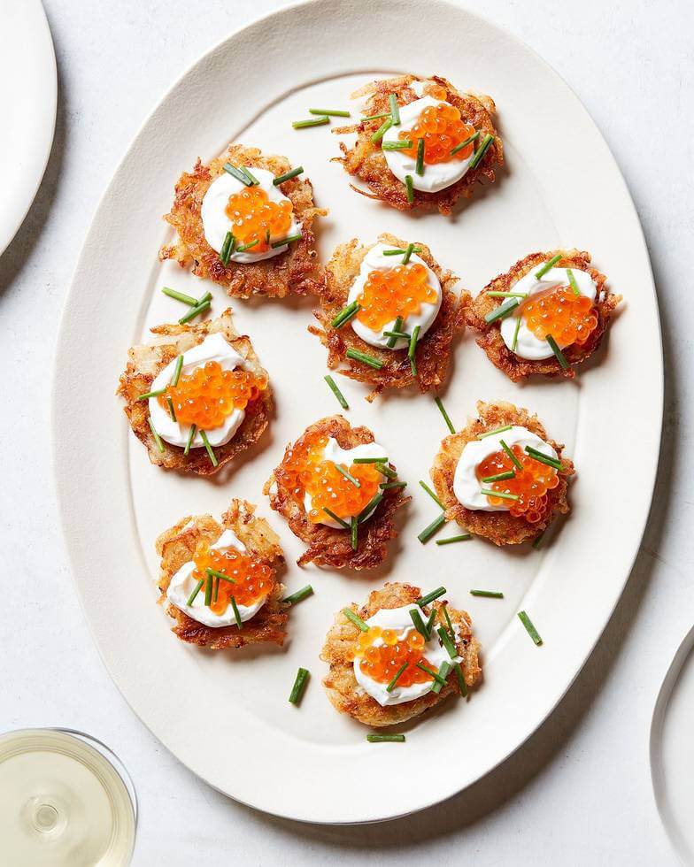 Mini Potato Pancakes With Fixings