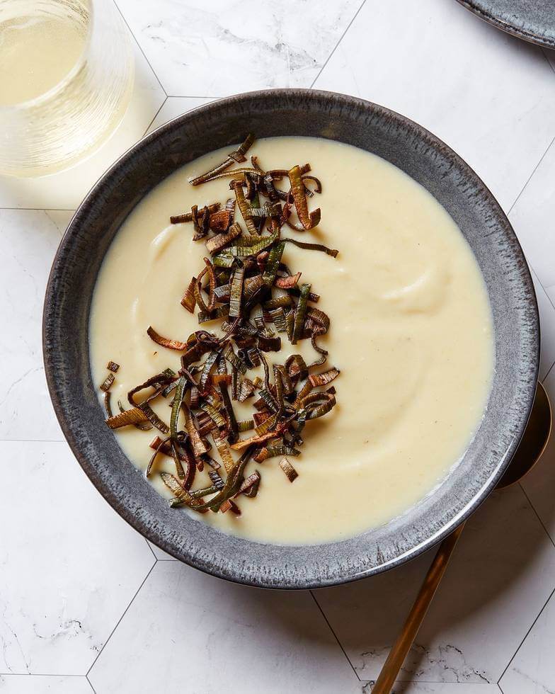Potato Leek Soup With Crispy Topping