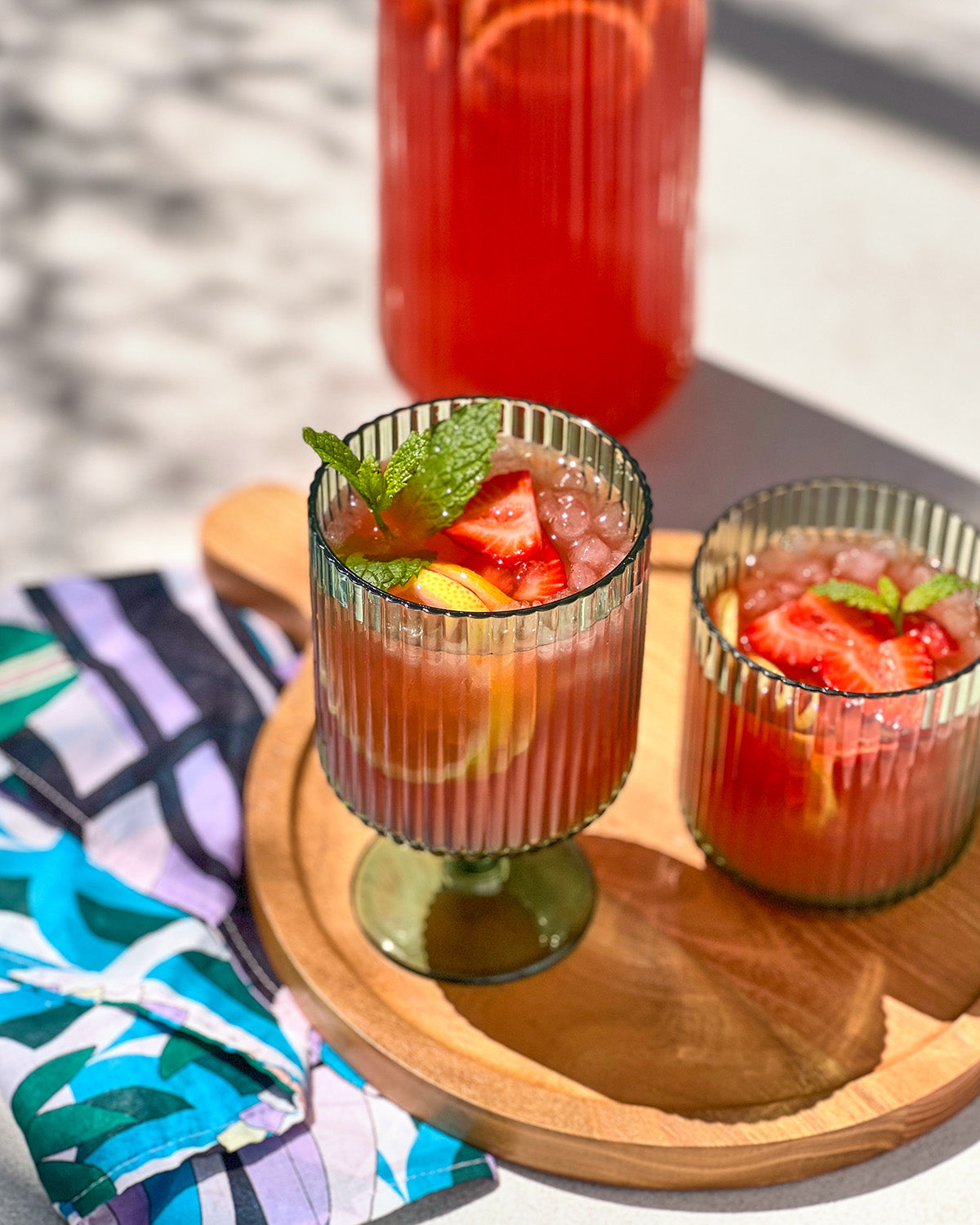 Spiked Strawberry Lemonade Arnold Palmers