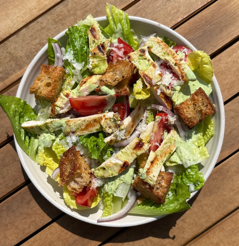 Green Goddess Caesar Salad with Chicken