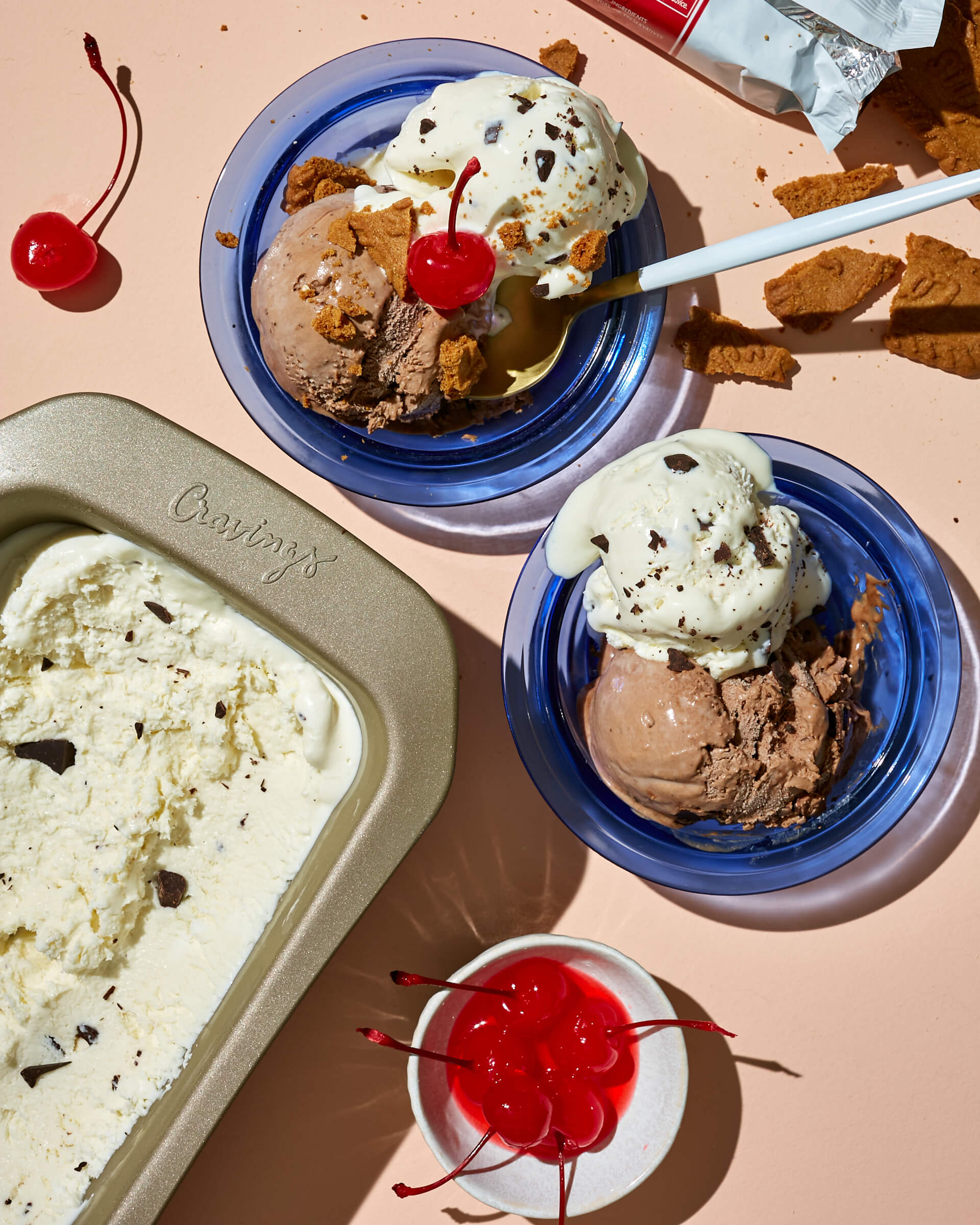 Black & White No-Churn Ice Cream