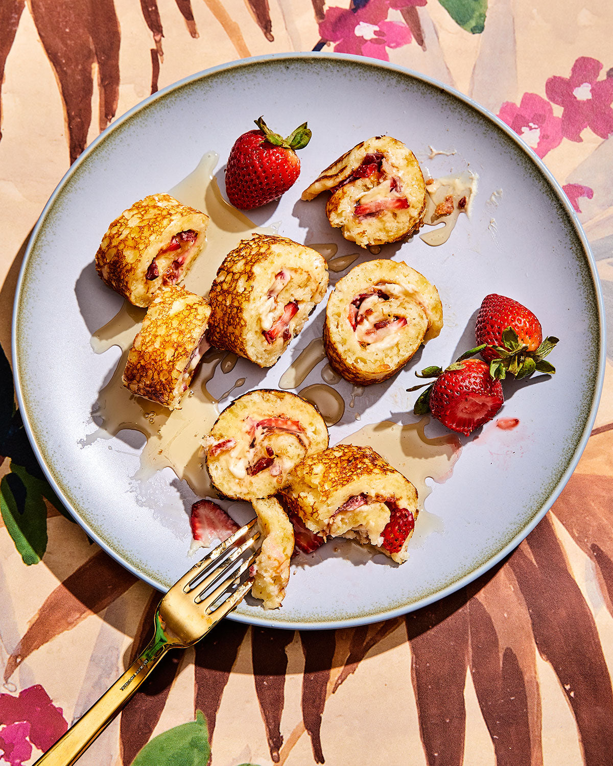 Miso Maple Bacon Pancake Pinwheels