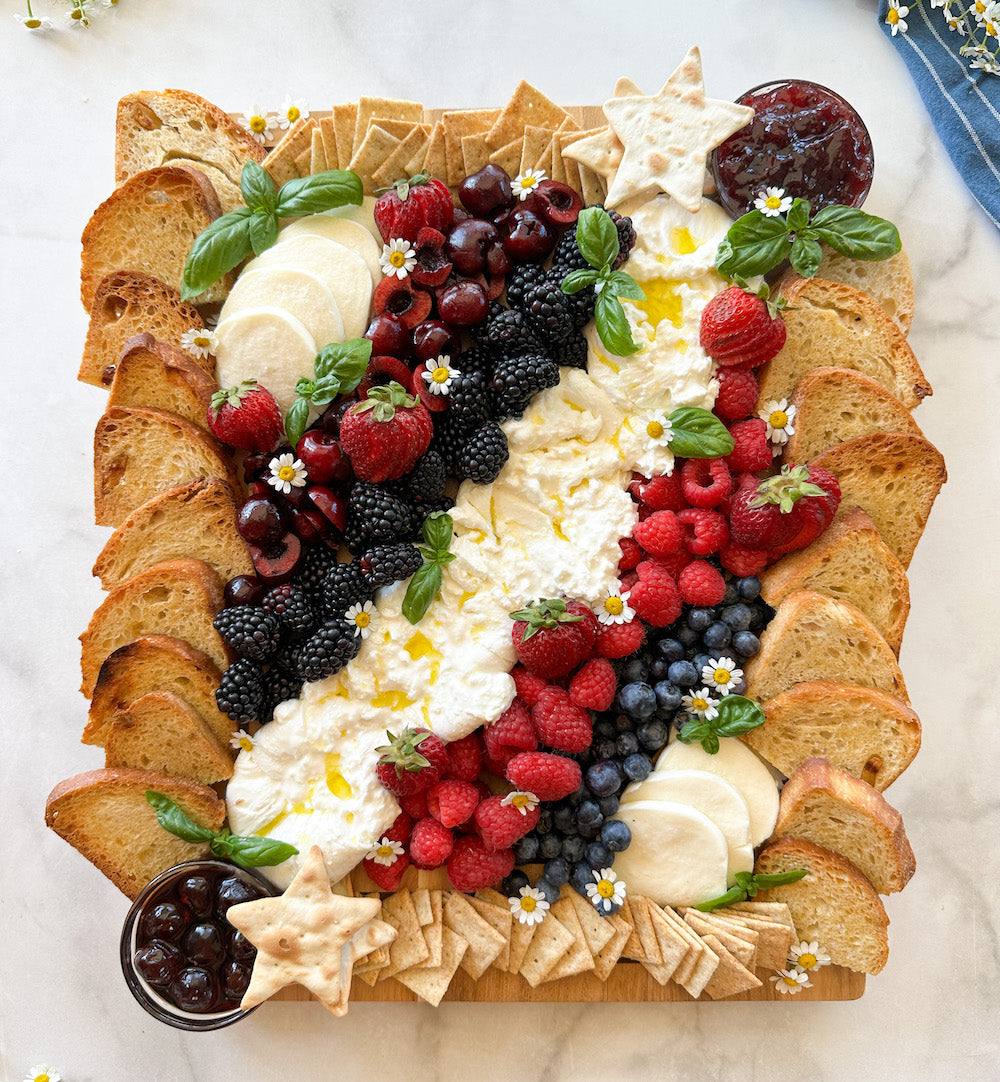 Red, White and Burrata Board