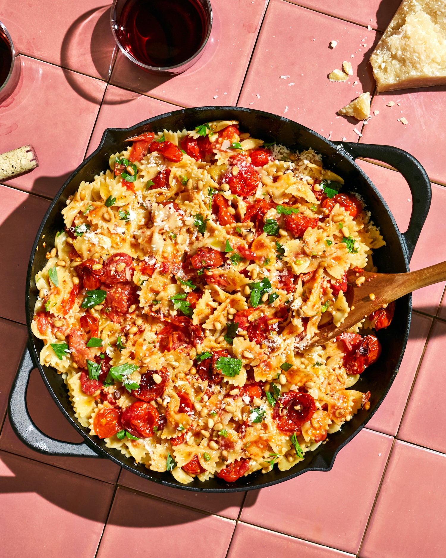 Spicy Lemony Roasted Tomato Pasta