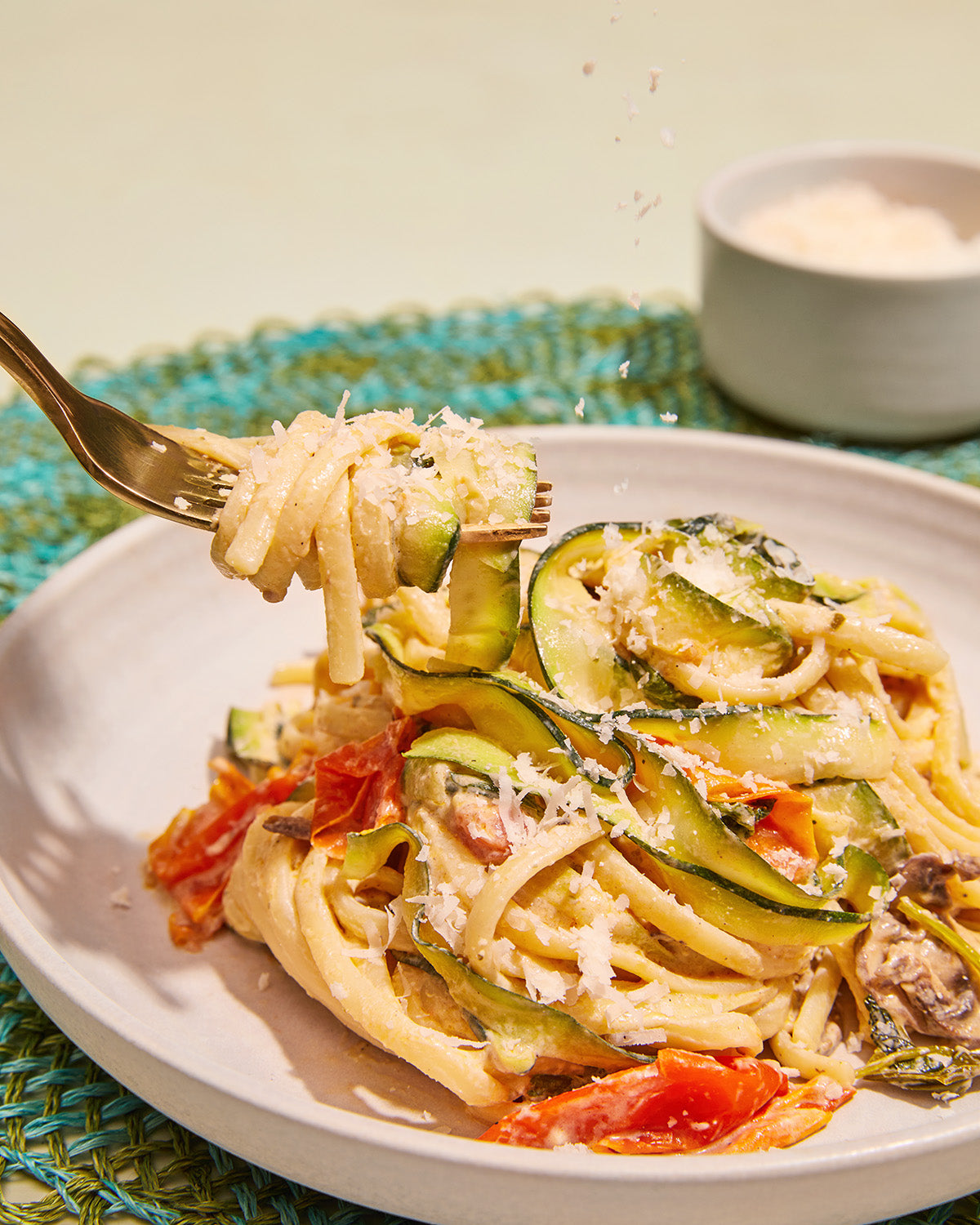 Spinach and Artichoke Pasta with Zoodles