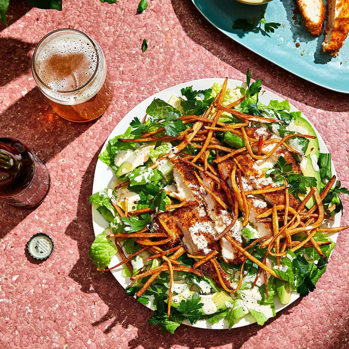 Crispy Chicken Strip & French Fry Salad