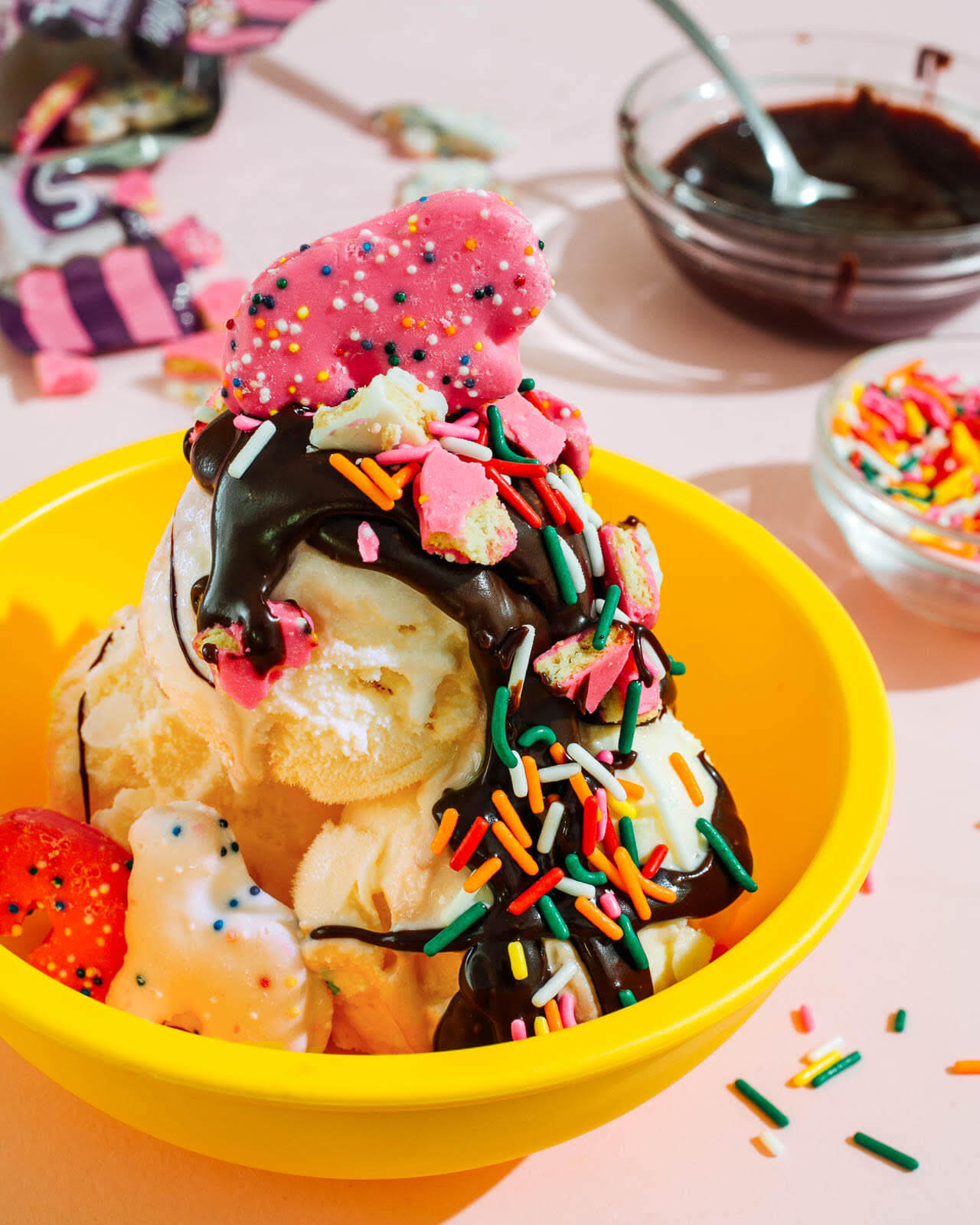 Ice Cream Sundae with Homemade Fudge