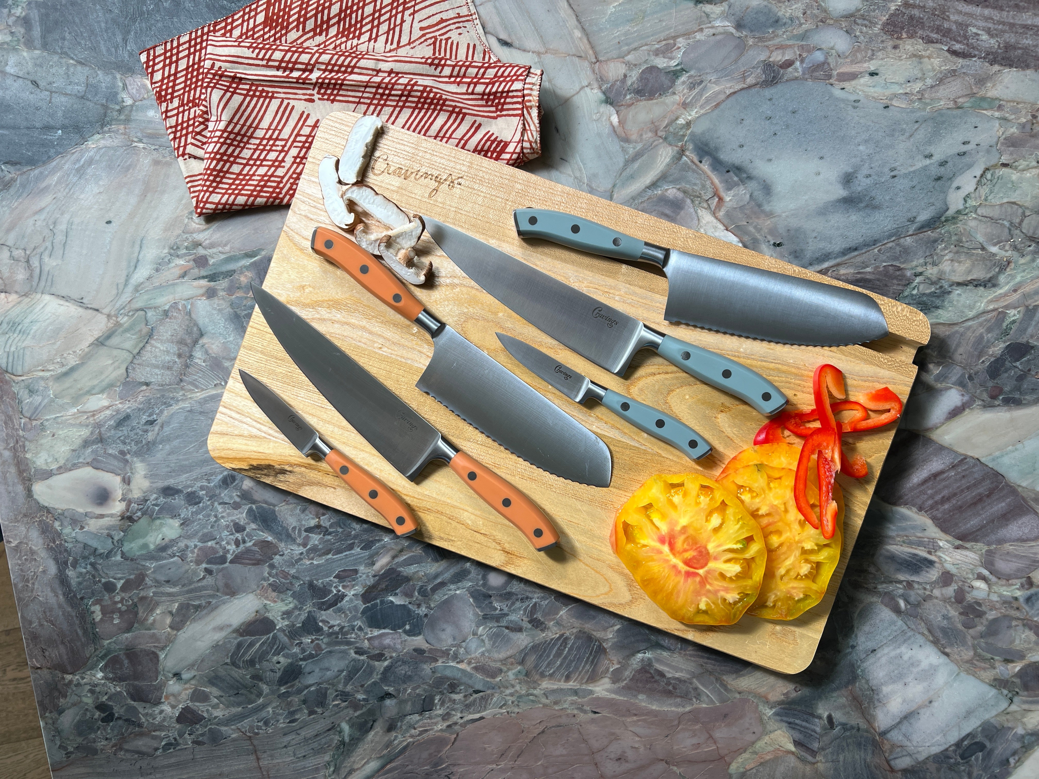 3-Piece Essential Knife Set in Mandarin