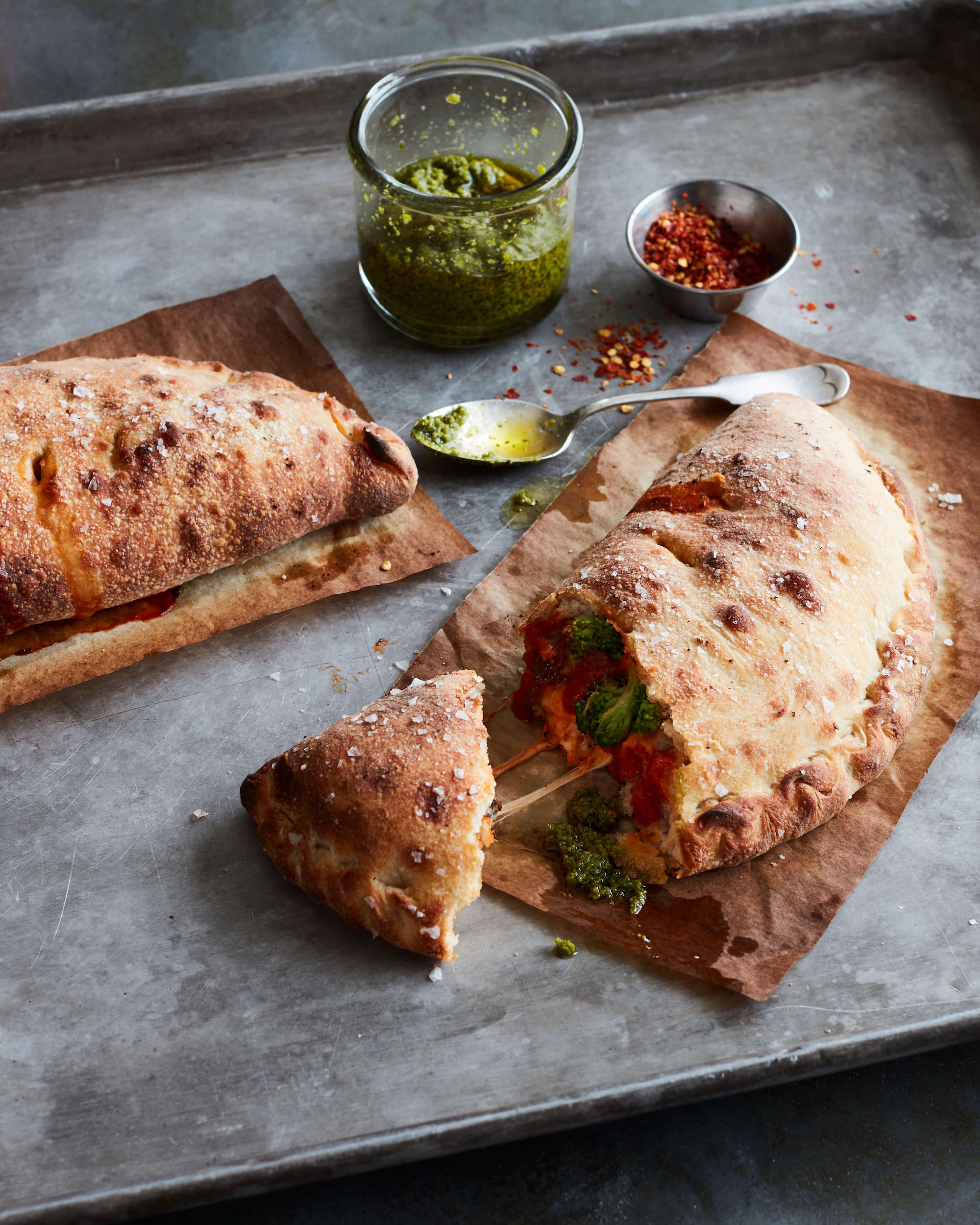 Easiest Broc & Cheese Calzones