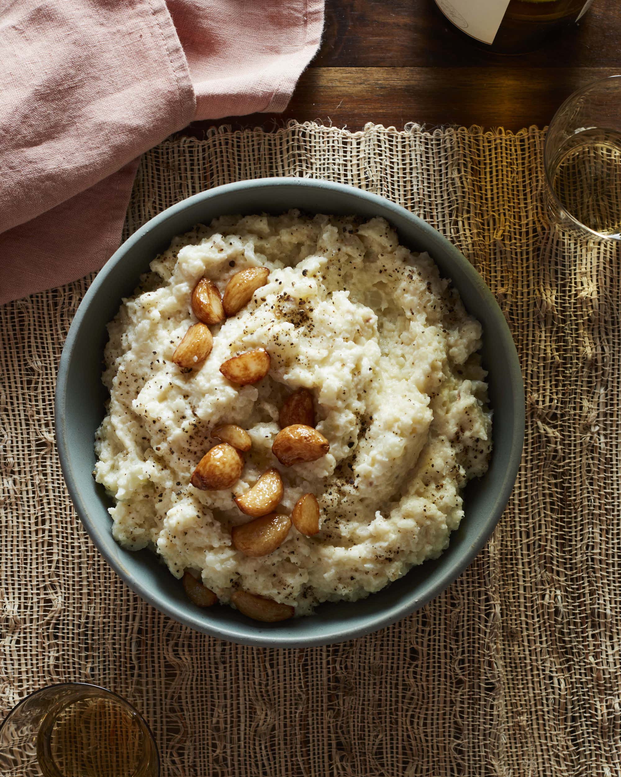 Cauliflower Mash with Roasted Garlic & Ricotta