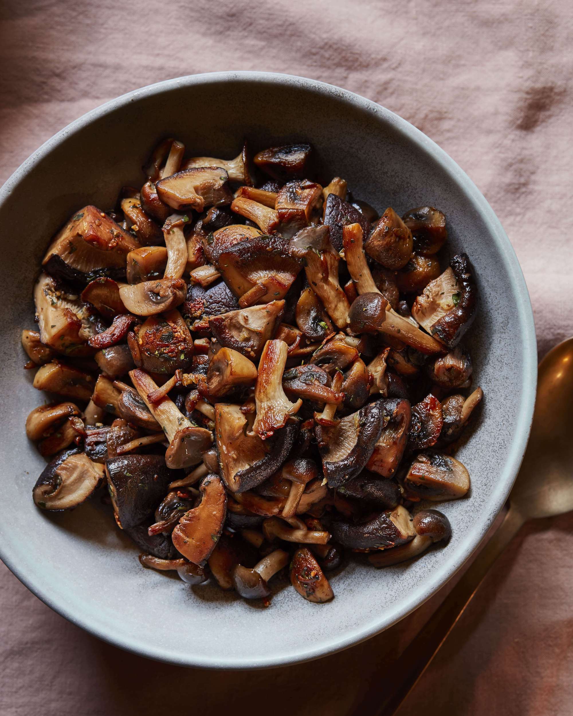 Thyme Butter Roasted Mushrooms