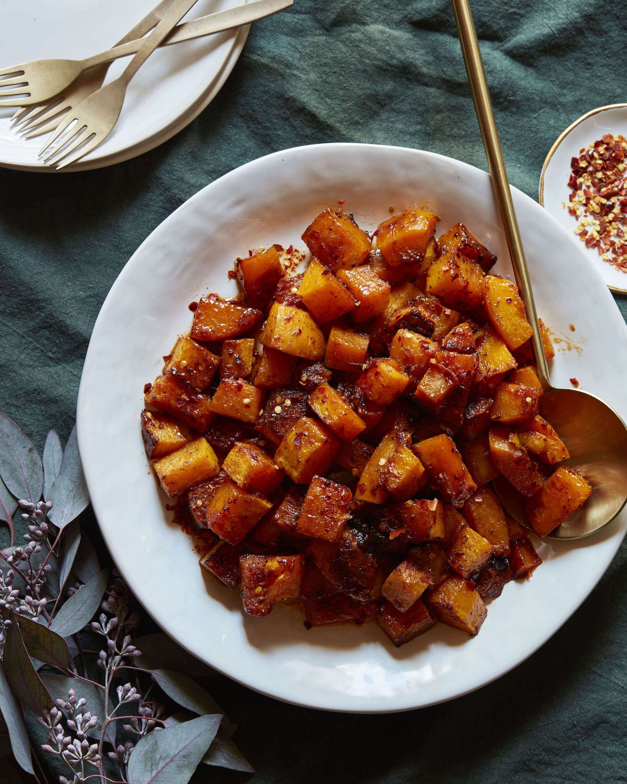 Sweet & Spicy Butter-Roasted Butternut Squash