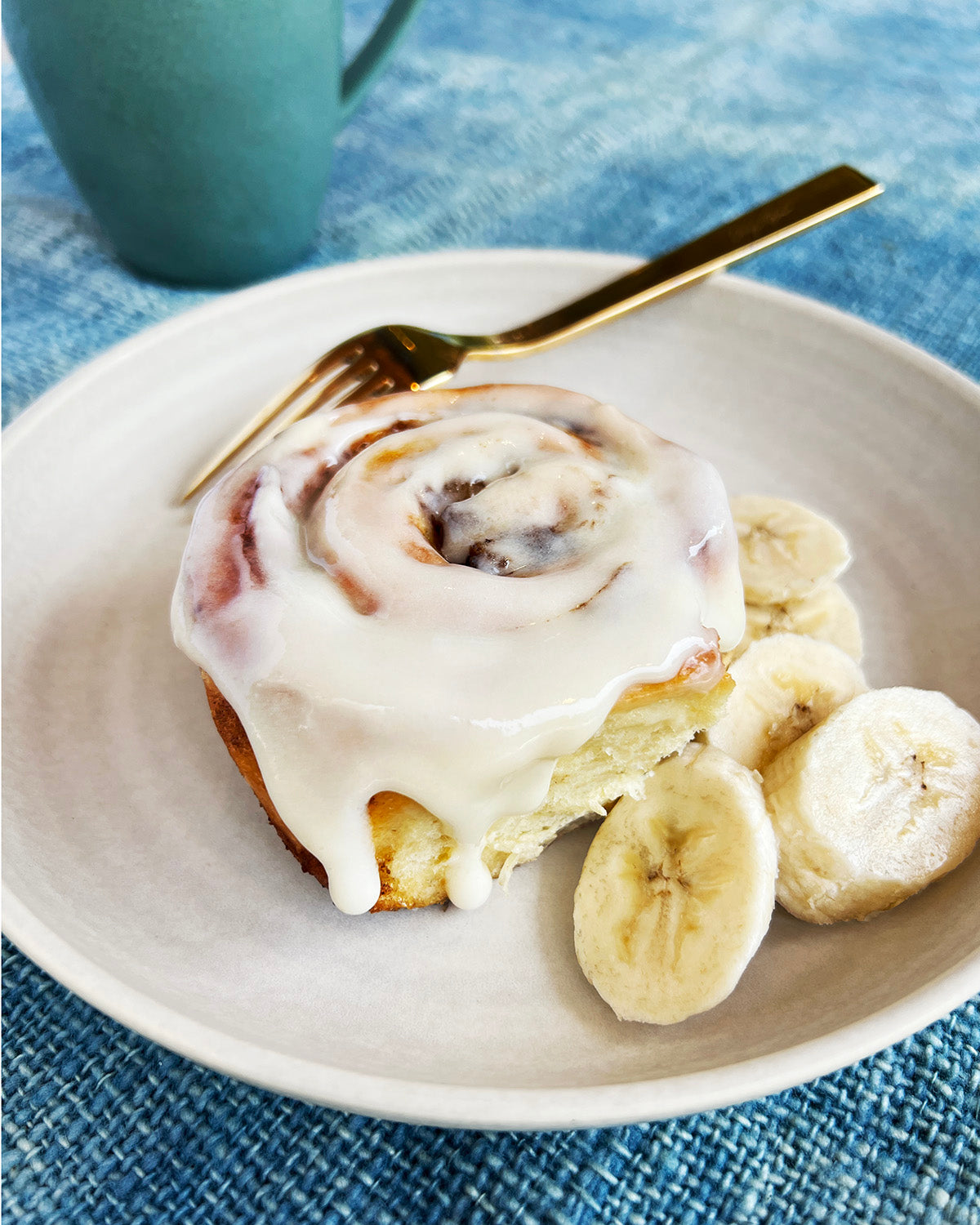 Bananas Foster Cinnamon Rolls