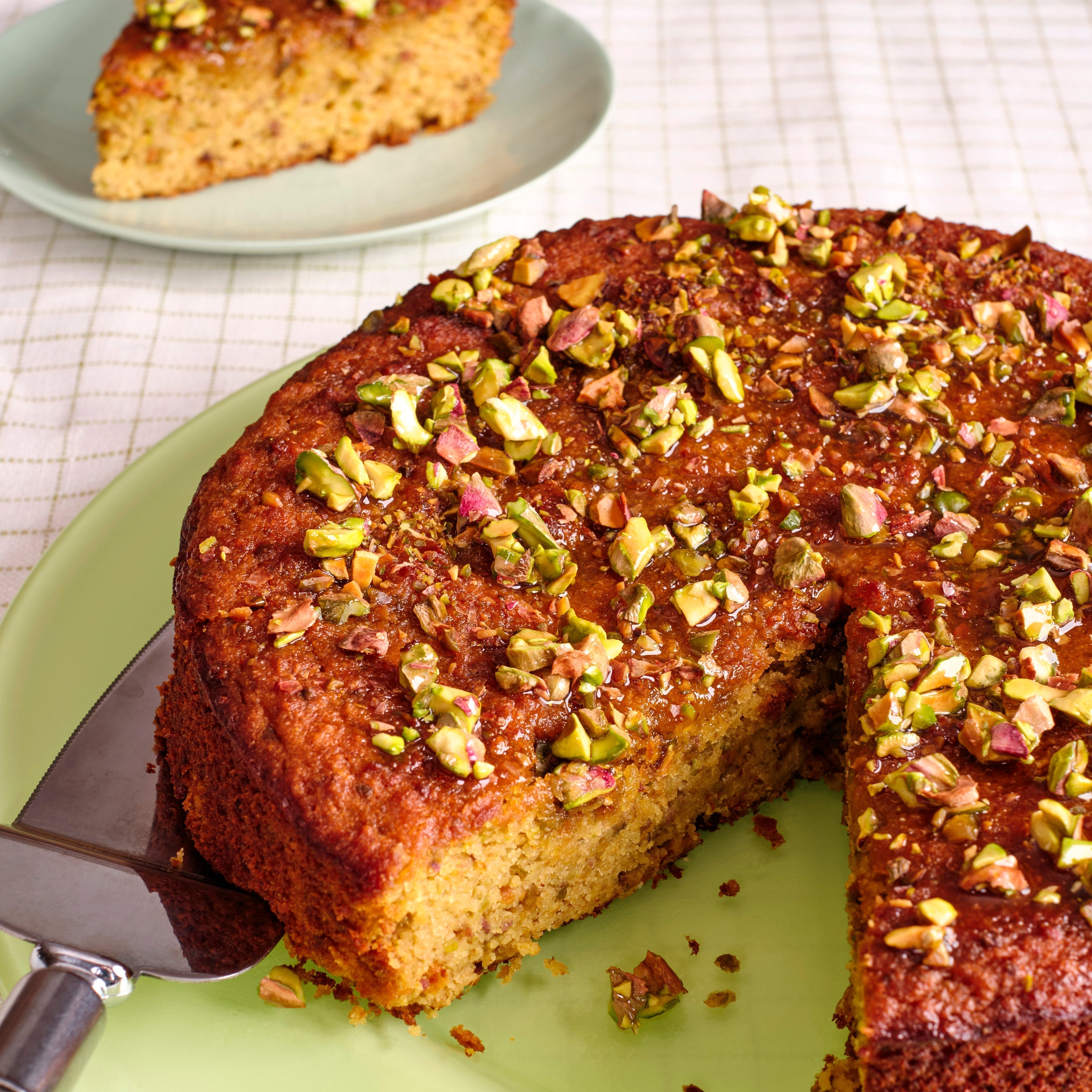 Sticky Brown Butter Orange Pistachio Dream Cake