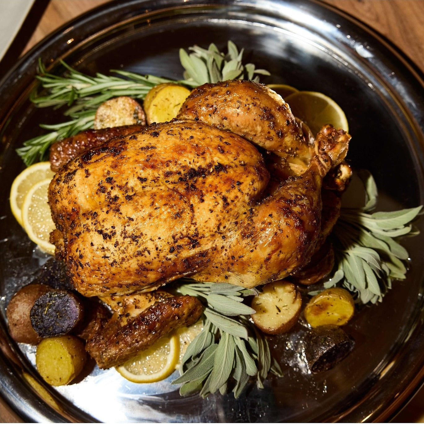 Roasted Chicken served with a side of Cravings Spicy Miso Alfredo Sauce