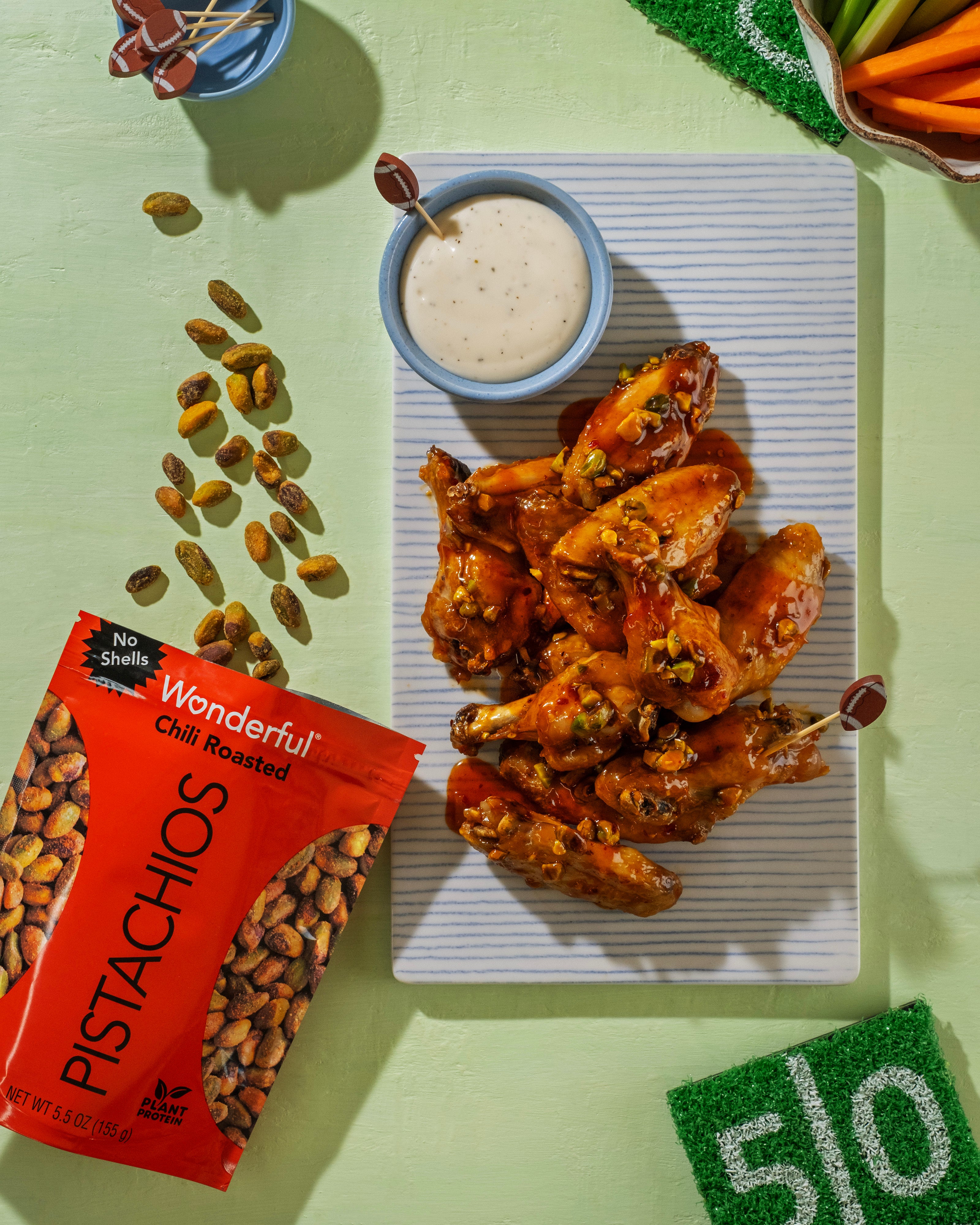 Wonderful® Pistachios Chili Roasted Chicken Wings