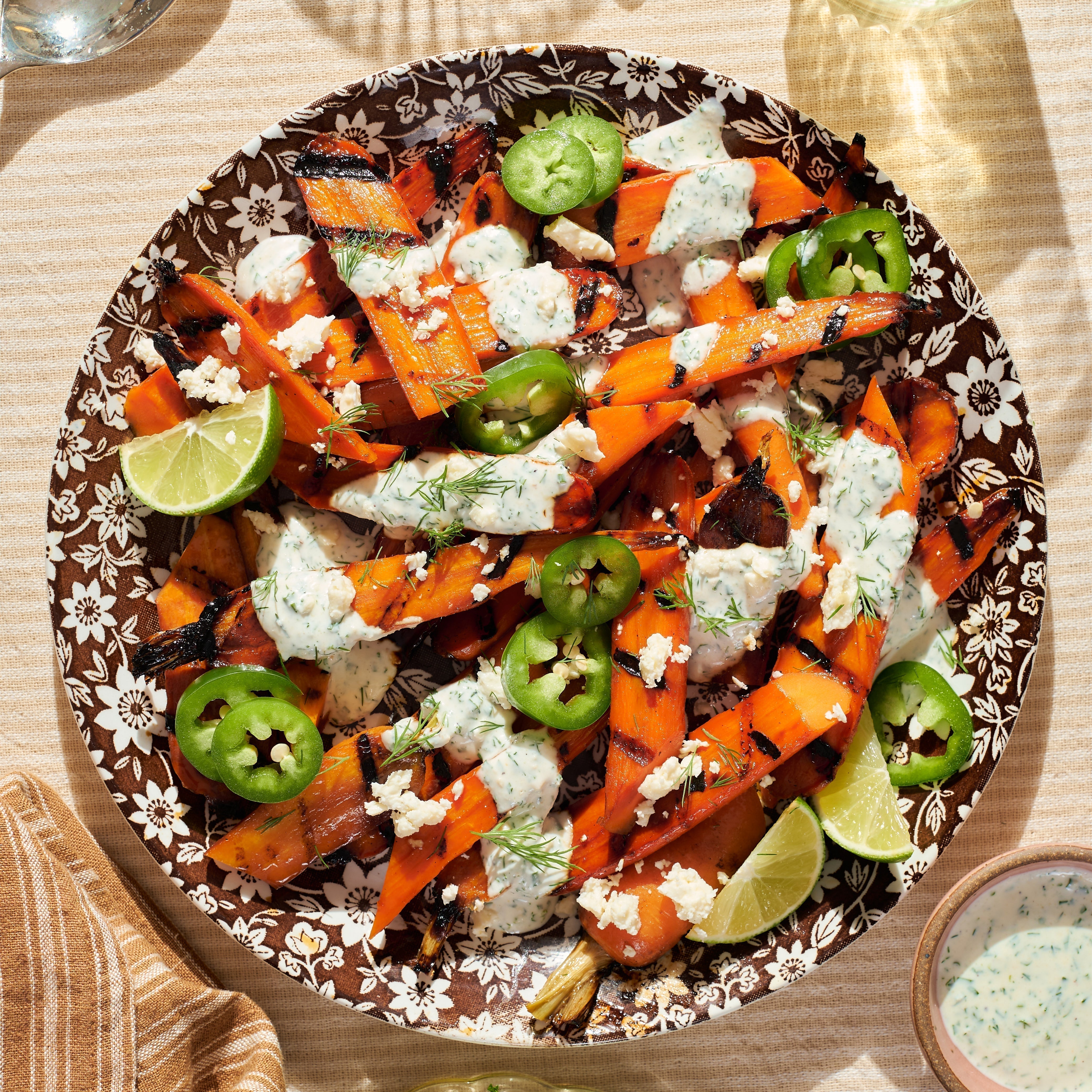 Grilled Carrots with Herby Ranch