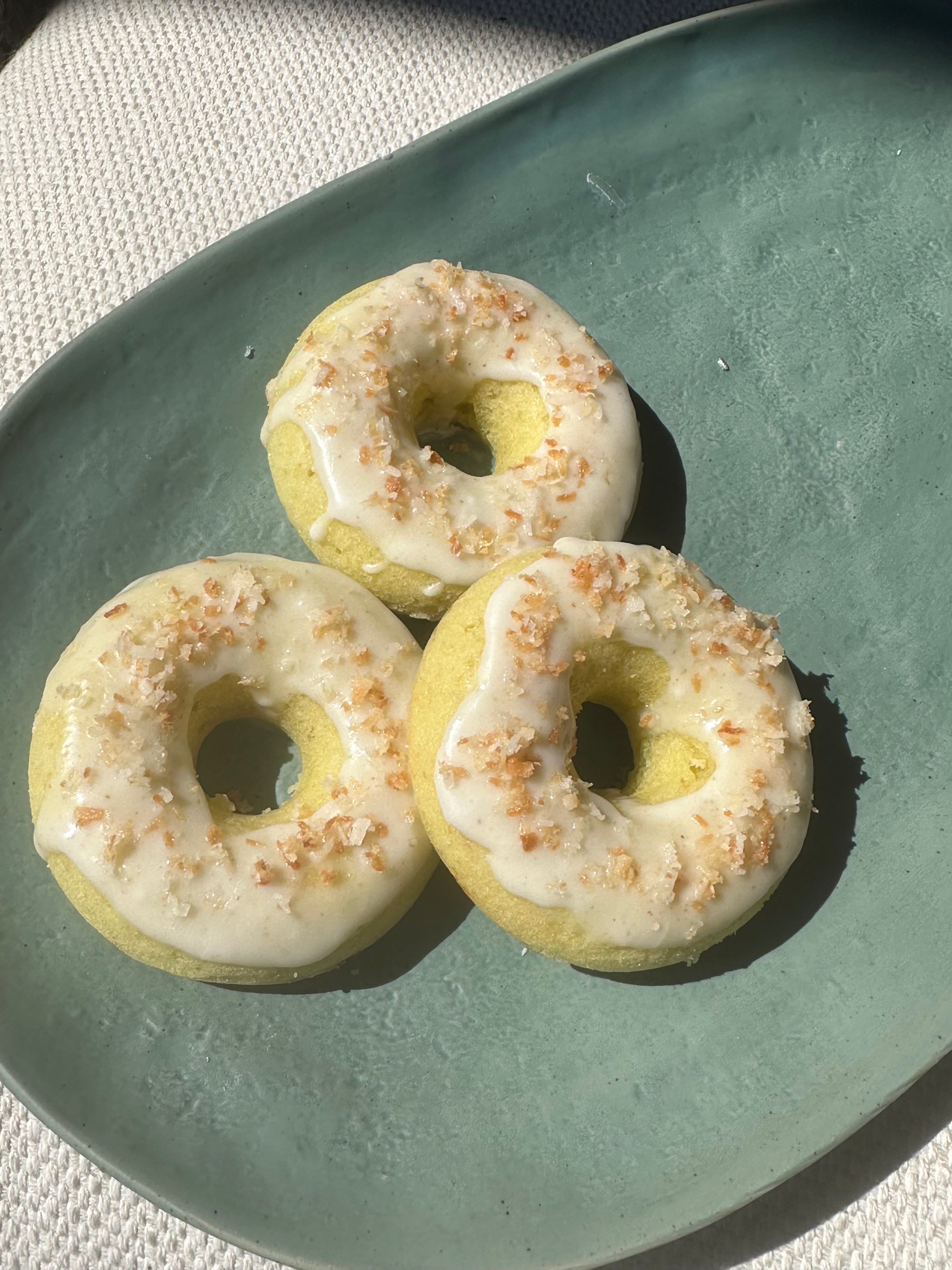 Heavenly Coconut Key Lime Cake Doughnuts