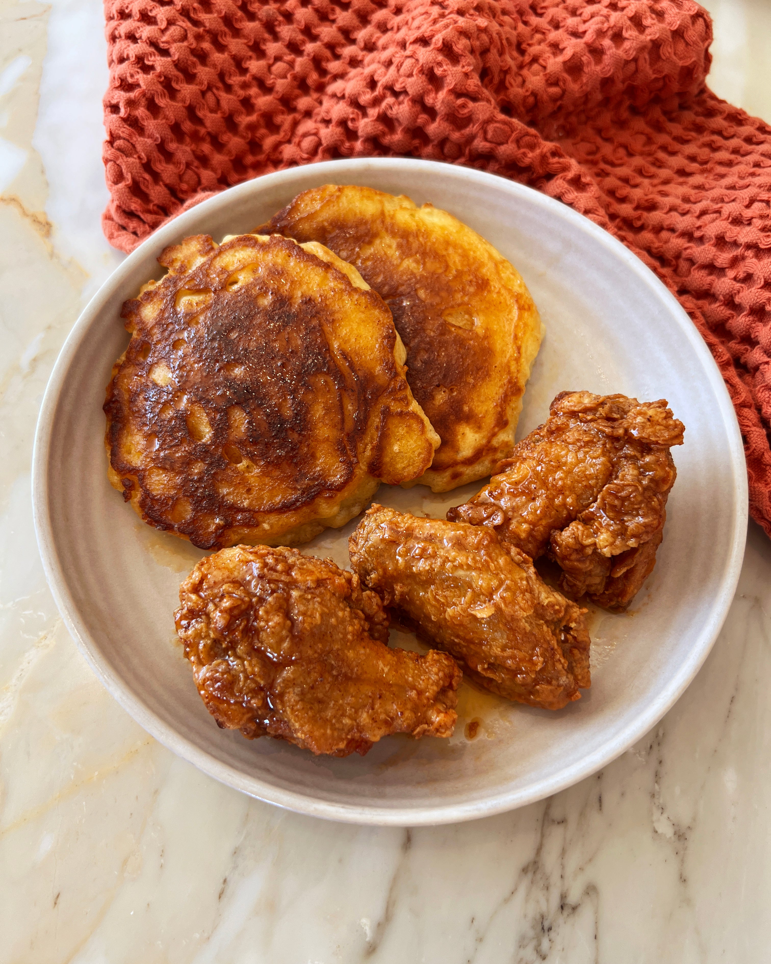 John's Fried Chicken and Pancakes with Smoked Honey Butter