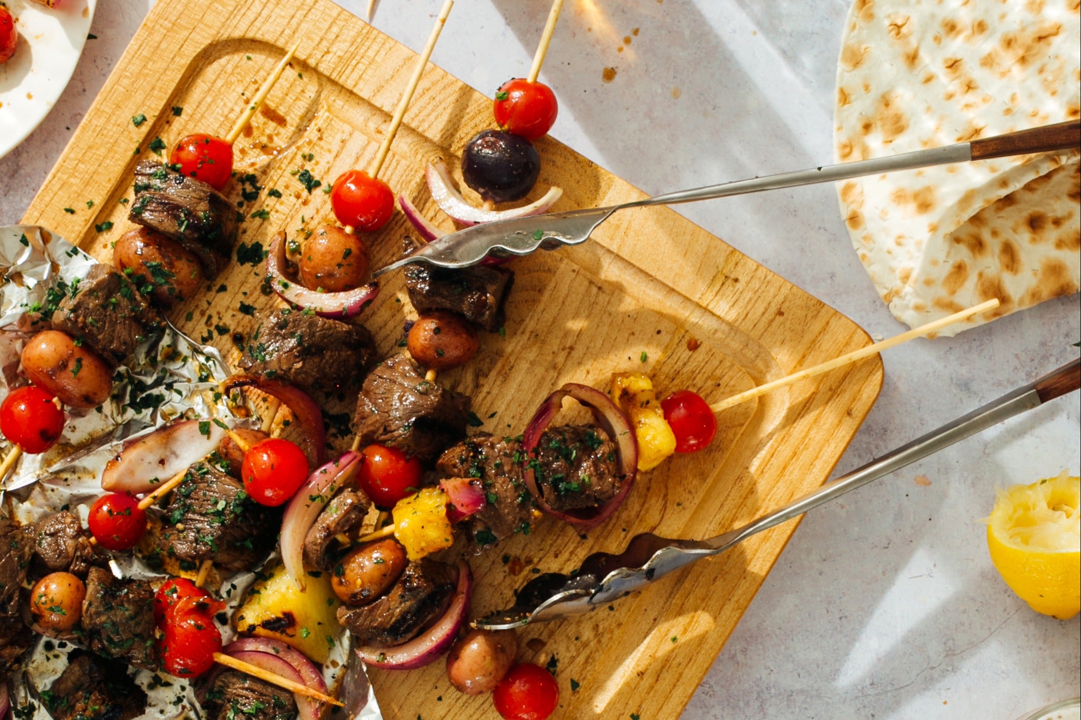 Honey Glazed Skewered Beef - Jamie Geller