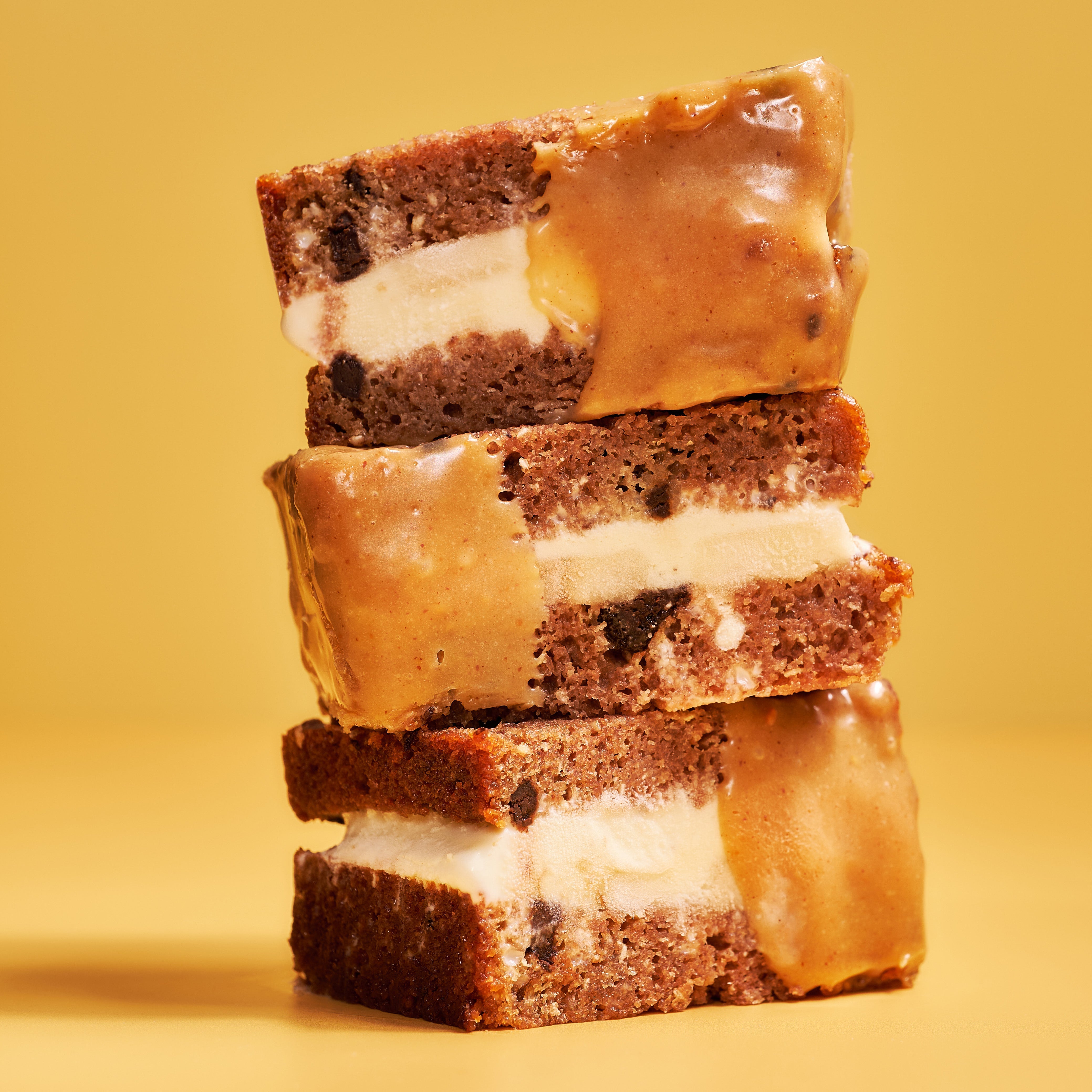 Peanut Butter & Banana Bread Ice Cream Sandwiches