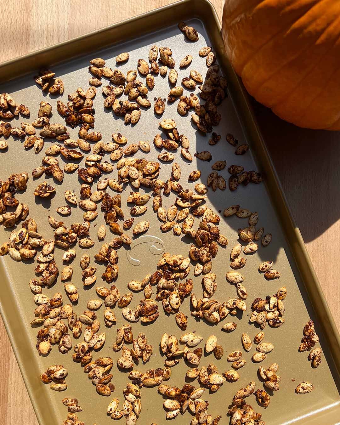 Sweet & Spicy Roasted Pumpkin Seeds