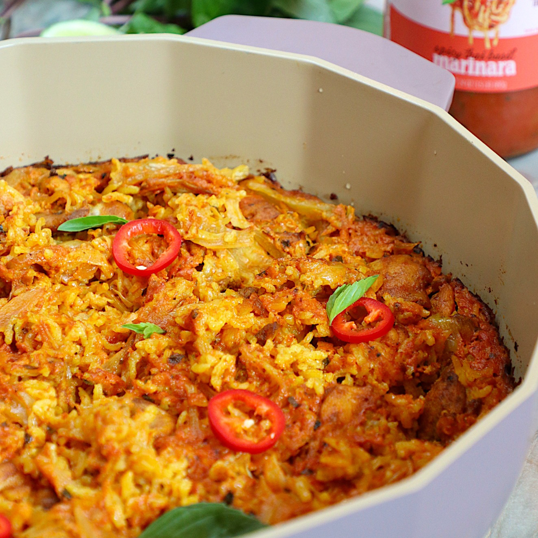 One-Pan Thai-Inspired Chicken and Rice with Coconut Milk