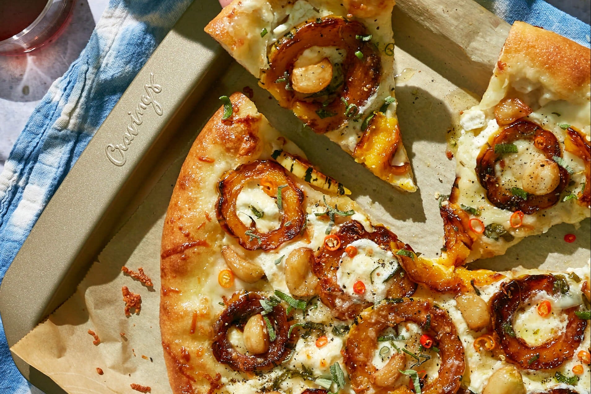 Garlicky Roasted Squash and Ricotta Pizza