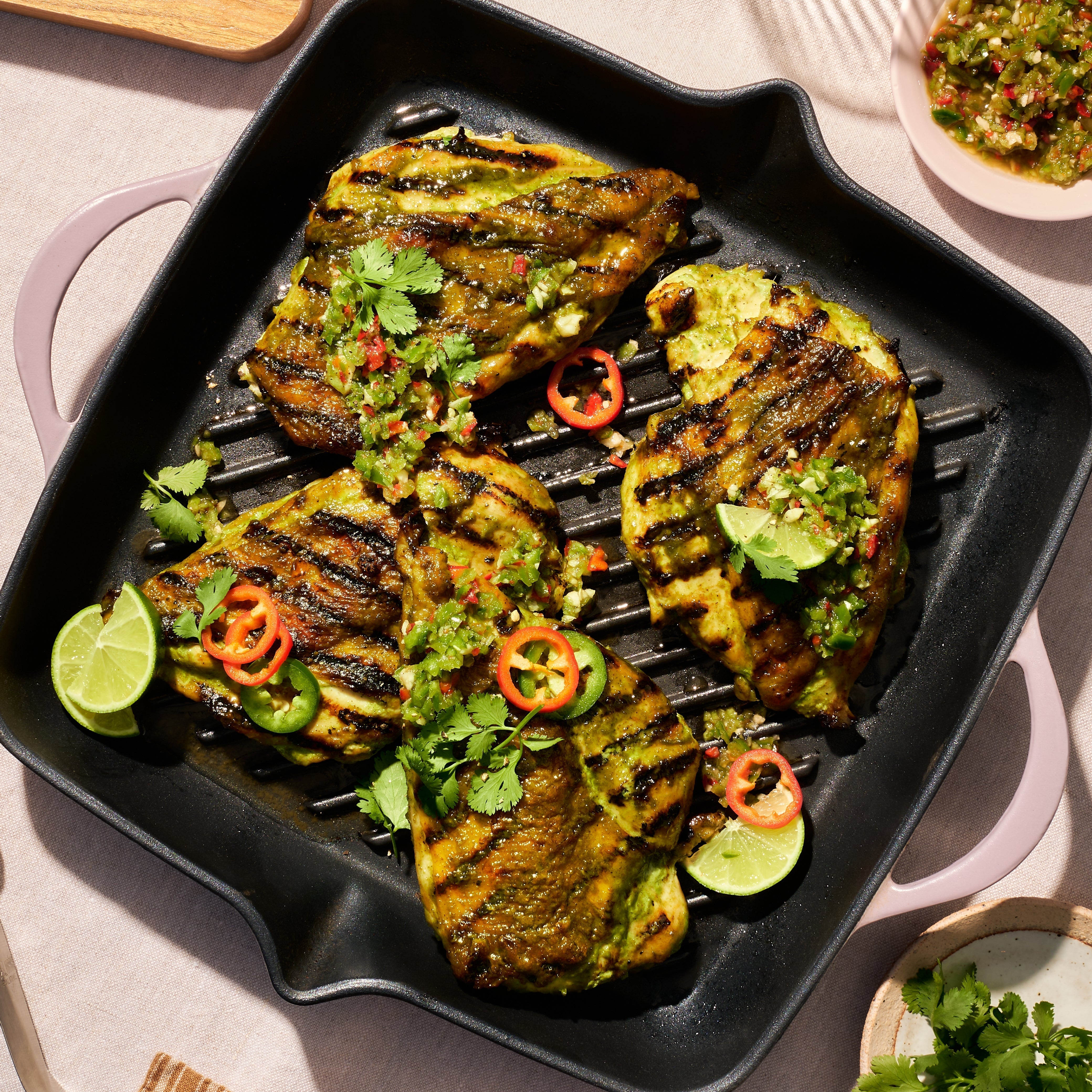 Thai BBQ Chicken with Jalapeno Hot Sauce