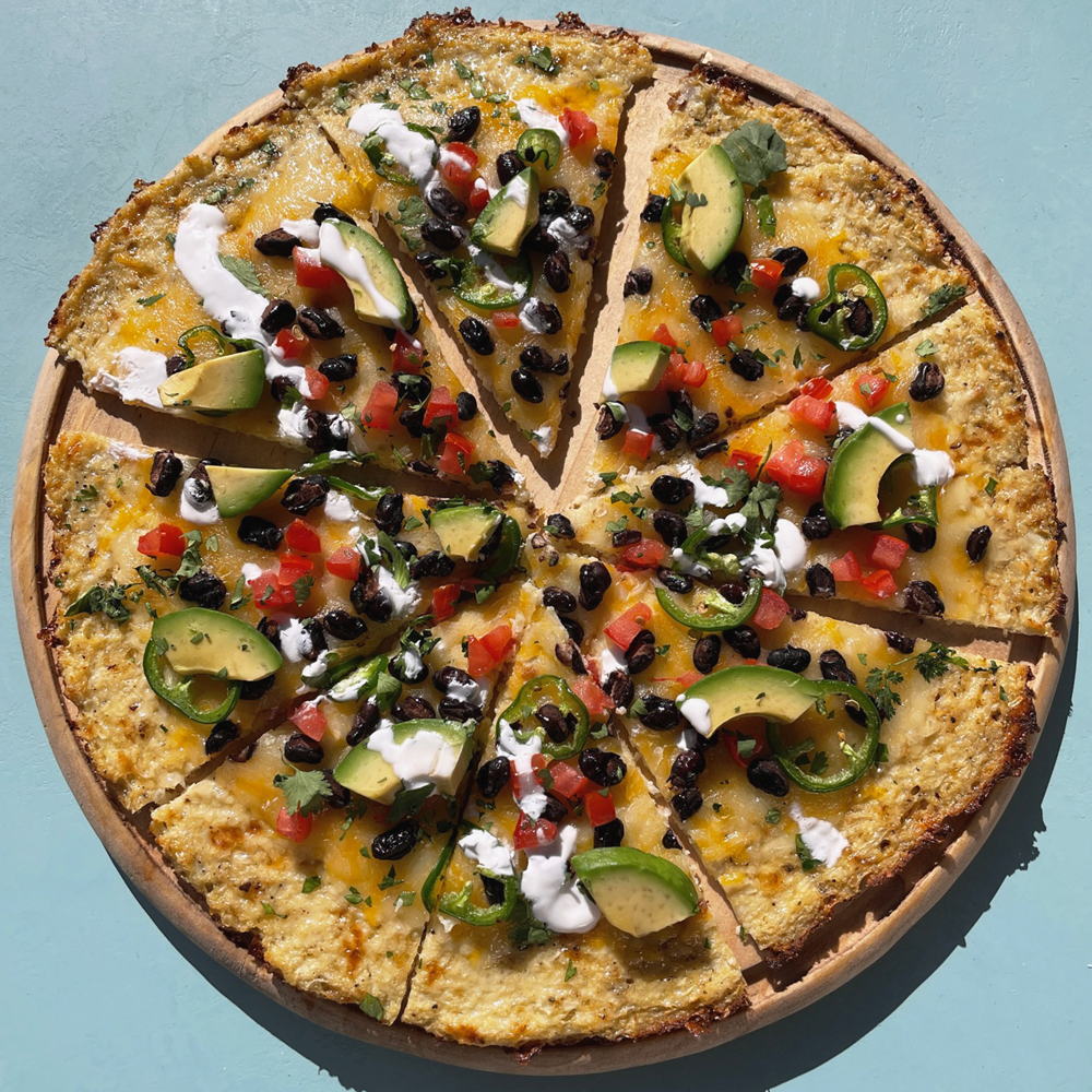 Taco Pizza with Cauliflower Crust