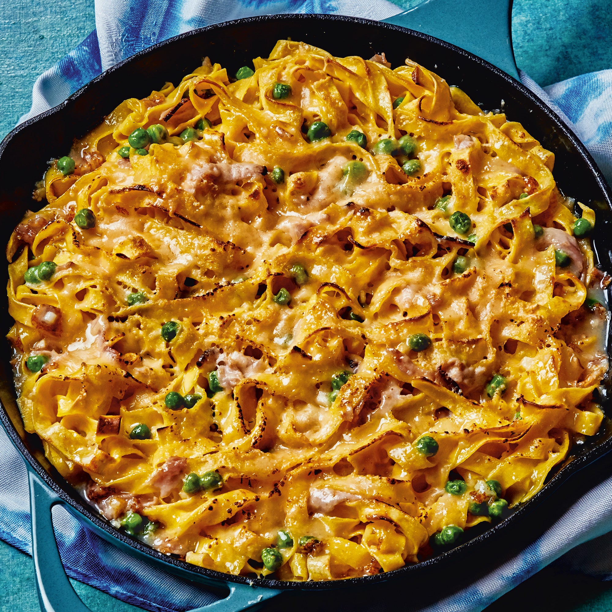 Baked Pasta with Peas & Ham