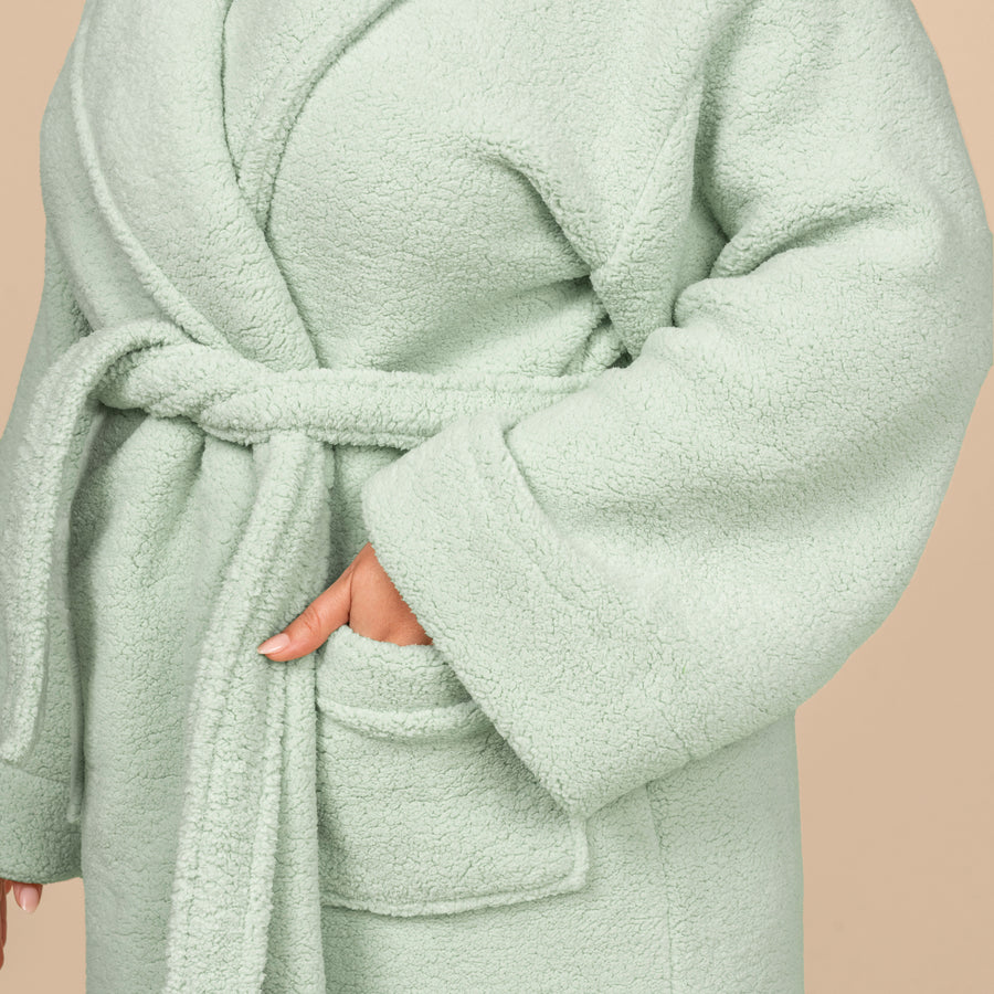 The Teddy Robe in Pistachio Gelato