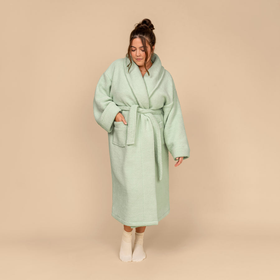 The Teddy Robe in Pistachio Gelato