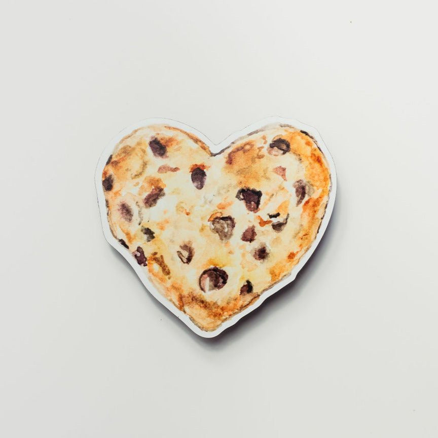 Heart Shaped Chocolate Chip Cookie Magnet