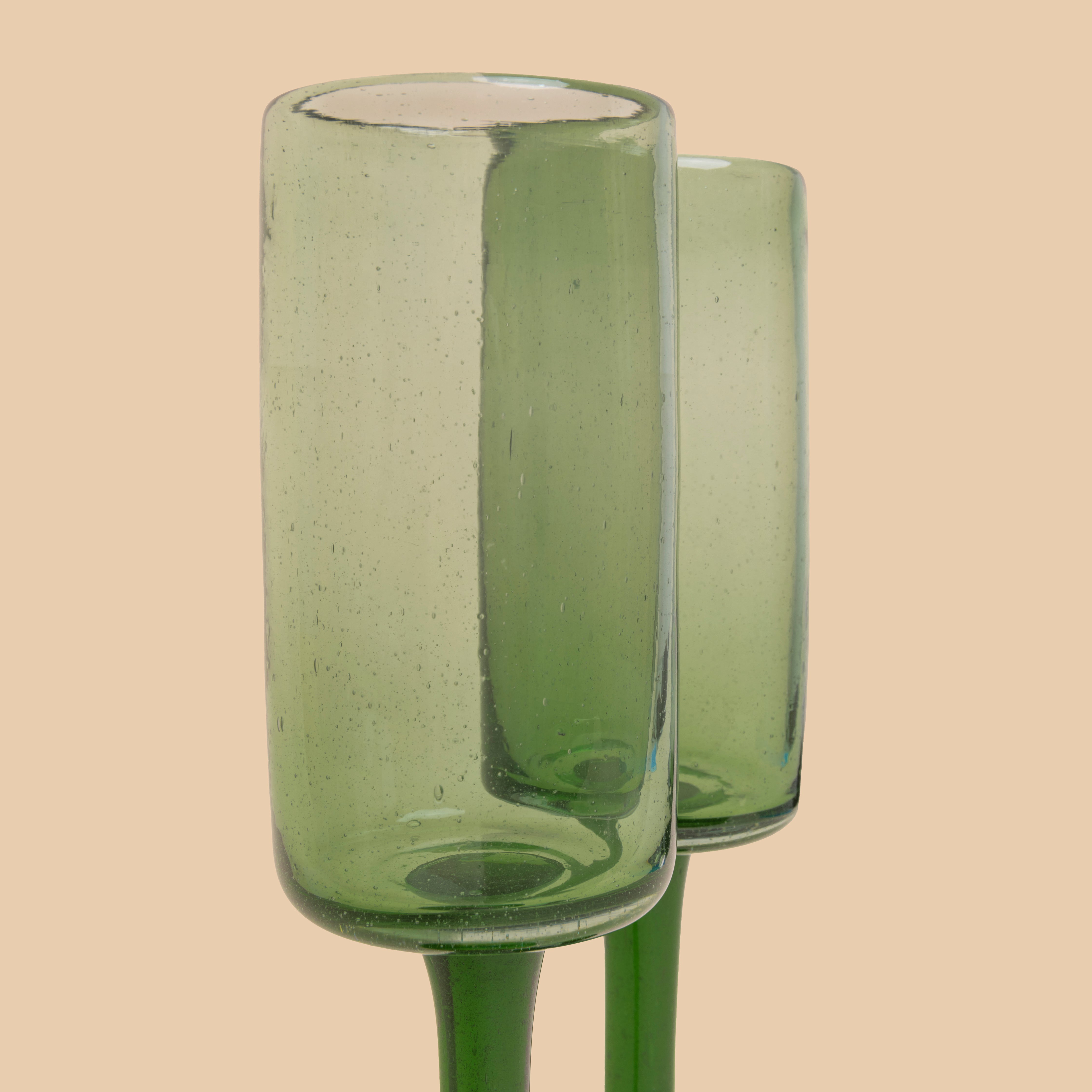 Lime Zest Glass Set, Flute