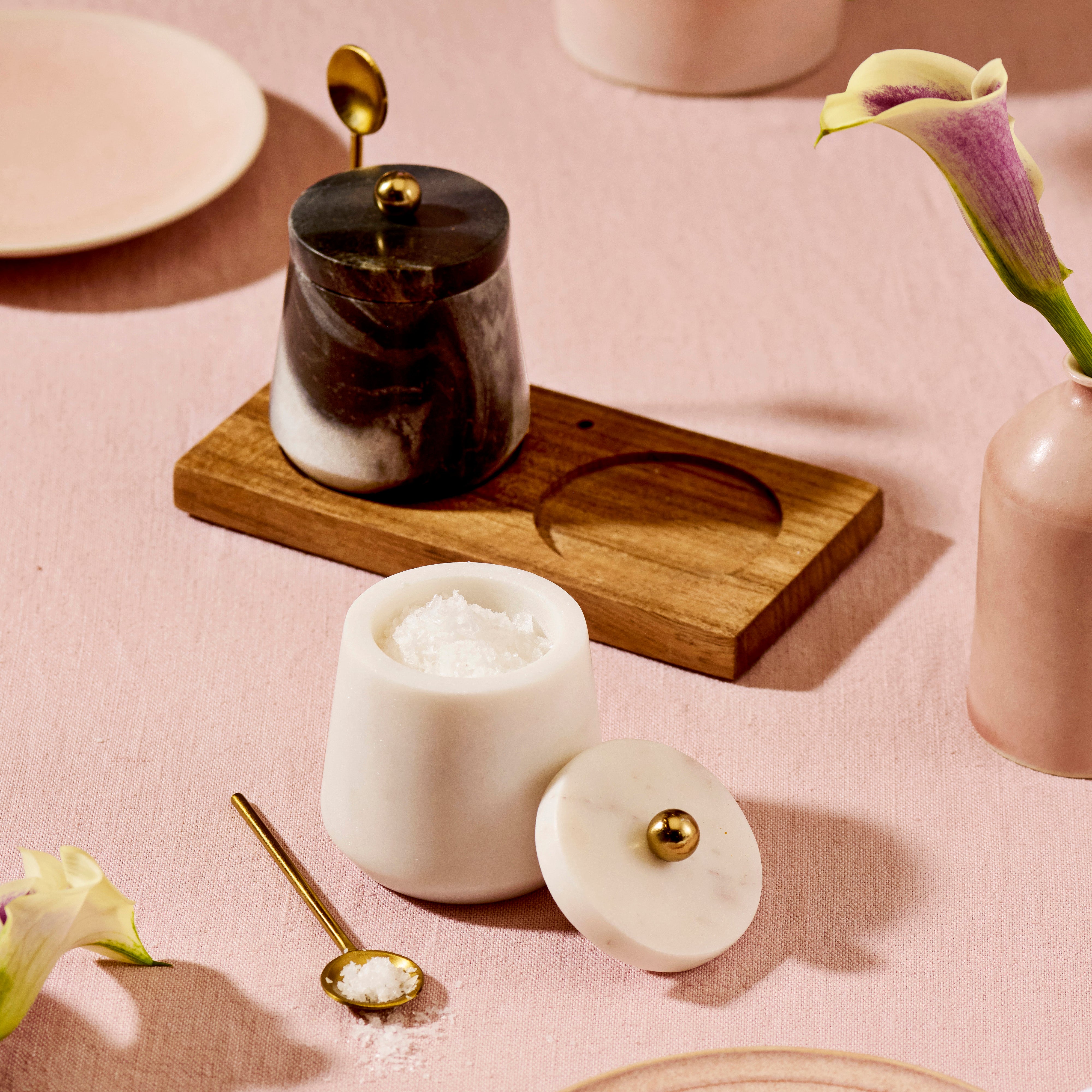 Marble Condiment Set