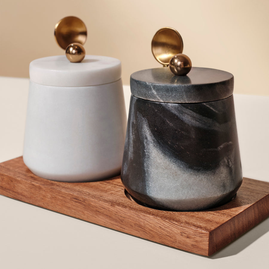 Marble Condiment Set