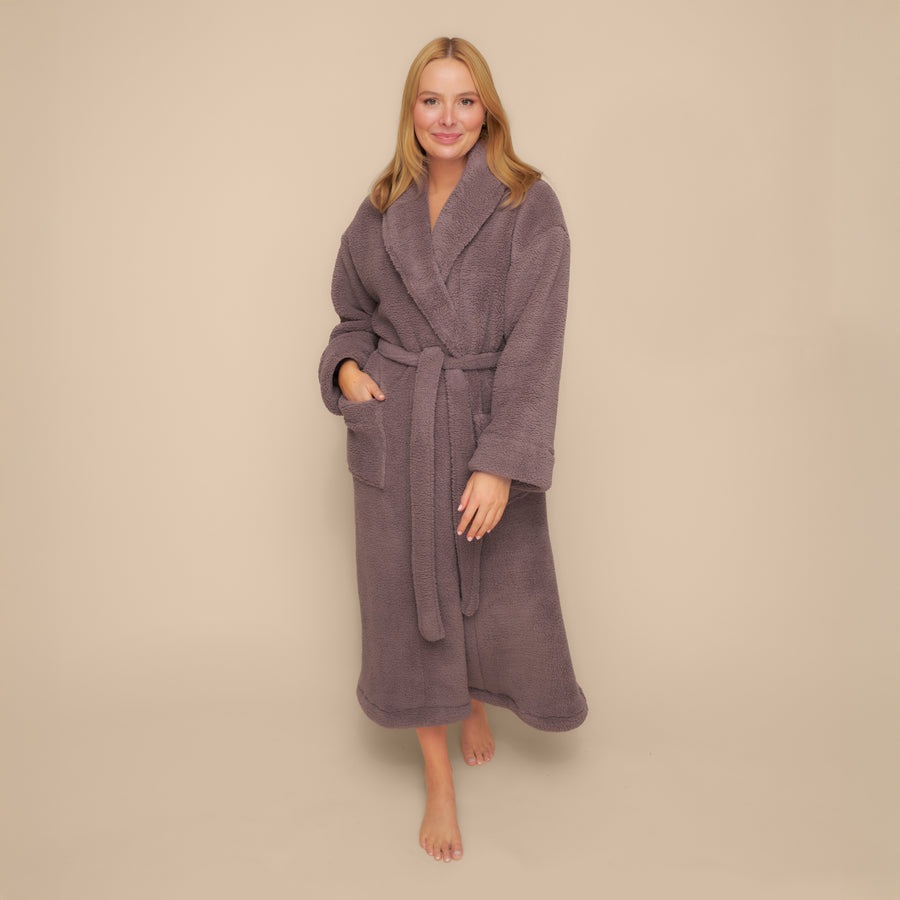 The Teddy Robe in Mauve Berry
