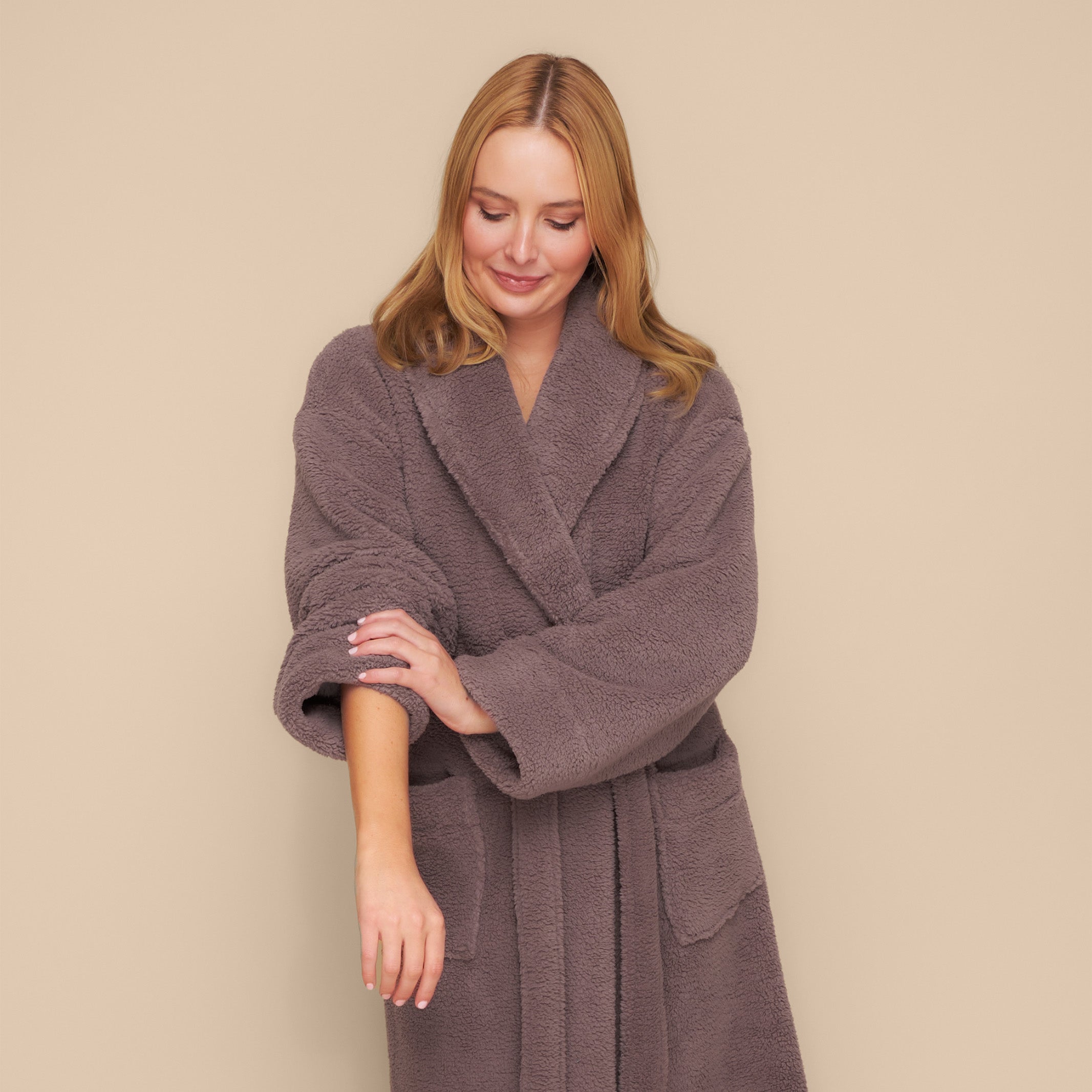 The Teddy Robe in Mauve Berry