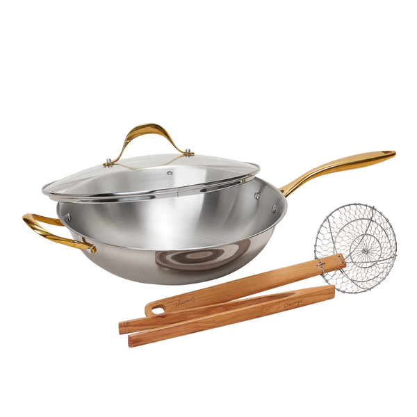 Cravings by Chrissy Teigen 5.8-Qt. Stainless Steel Wok with Glass