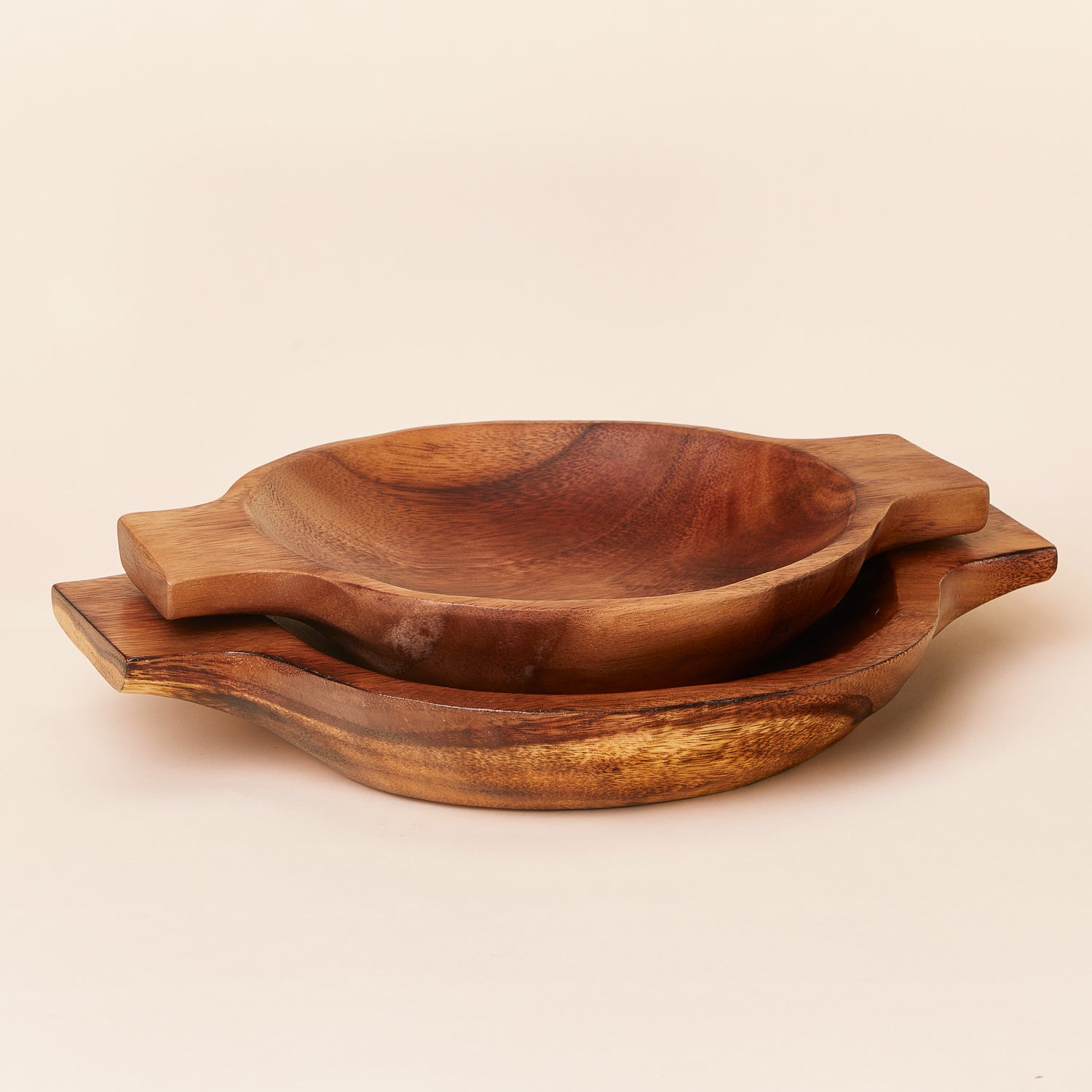 Wood Serve Bowls, Set of 2