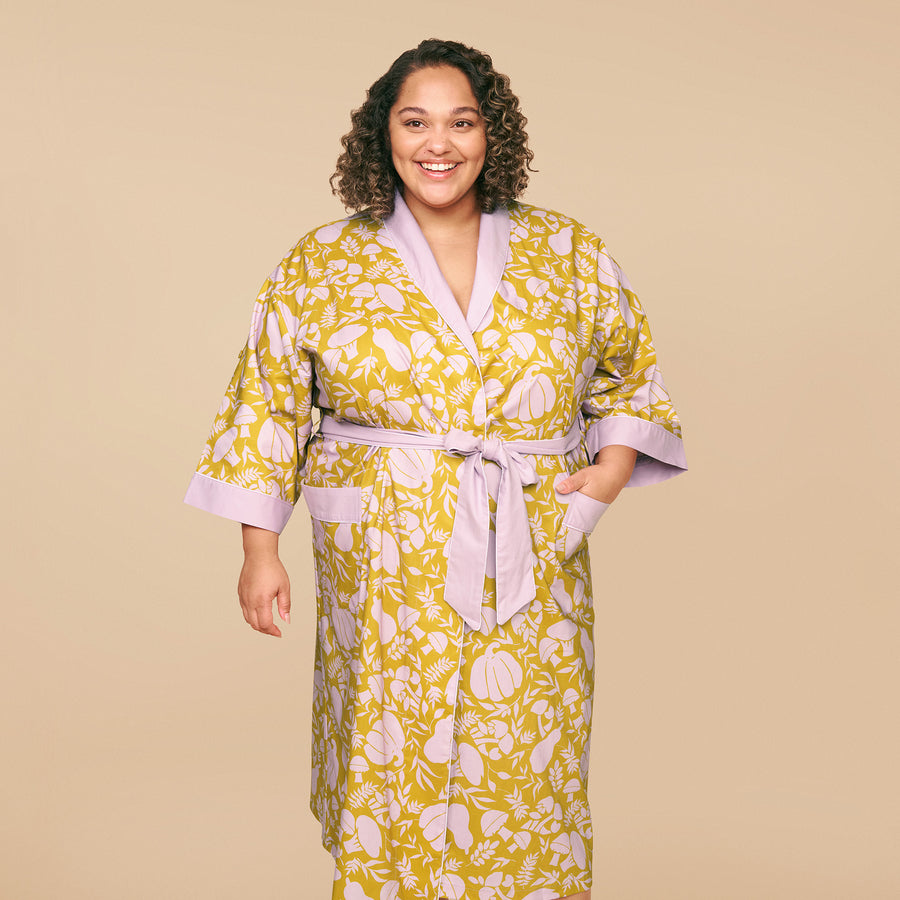 Veg Out Garden Robe in Golden Squash