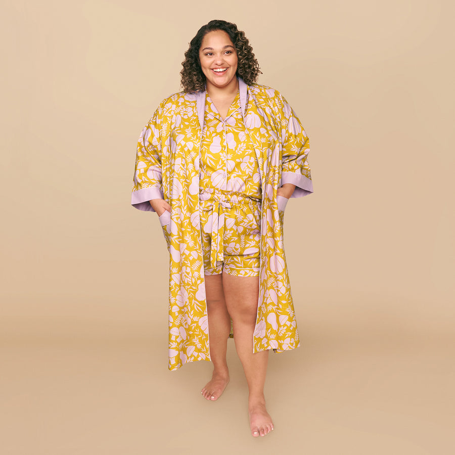 Veg Out Garden Robe in Golden Squash